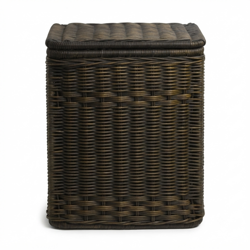 Narrow Rectangular Wicker Laundry Hamper