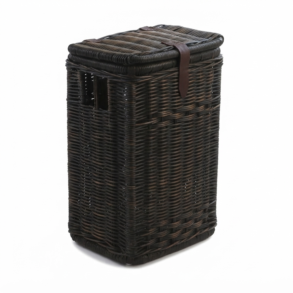 Wicker Kitchen Trash Basket with Metal Liner